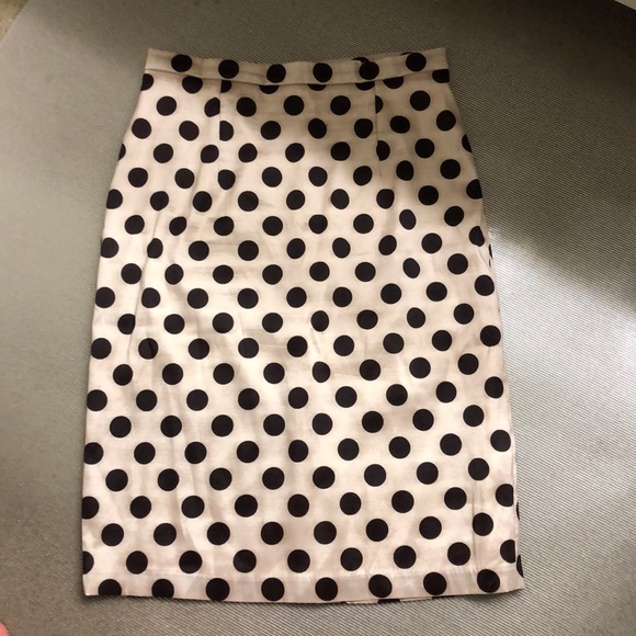 Sweet Salt Dresses & Skirts - Cream and Brown Polka Dot Pencil Skirt